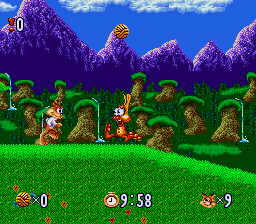 Bubsy in Claws Encounters of the Furred Kind (USA) (Beta) In game screenshot